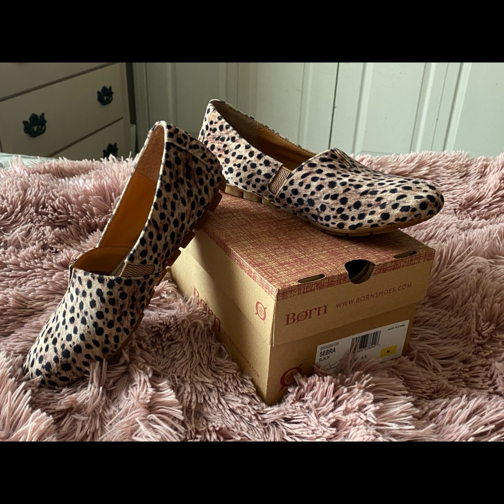 Born Sebra Loafer Leopard Print
